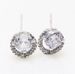 Women's Jewelry Silver Plated Shiny Round Halo Earrings Fashionable Light Luxury Diamond Earrings Valentine's Day Gift Girlfriends_ipsvogv.com