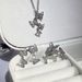 Cao Shi's New Korean Edition Set Fashion Four Butterfly Diamond Collar Chain Popular Copper Inlaid Zircon Jewelry_ipsvogv.com