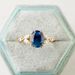 Women's New Simple Blue With Gold Plated And Zircon Inlaid Ring Jewelry_ipsvogv.com