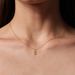 EManco minimalist stainless steel diamond studded letter pendant plated with 14K gold , collarbone chain, short_ipsvogv.com