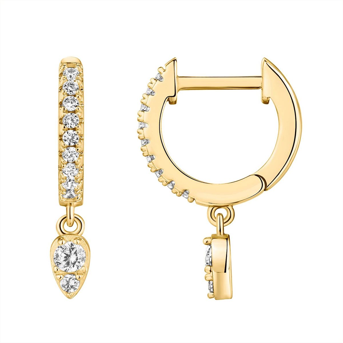 Women’s Jewelry Set Fashion Real Gold Brass Electroplating Classic Retro Inlaid Zircon Fashionable Ladies High End Earrings Set_ipsvogv.com