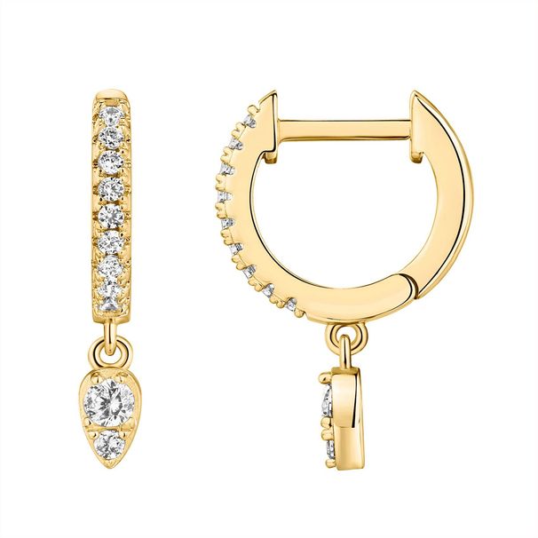 Women’s Jewelry Set Fashion Real Gold Brass Electroplating Classic Retro Inlaid Zircon Fashionable Ladies High End Earrings Set_ipsvogv.com