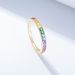 Women's Jewelry S925 Sterling Silver Micro Inlaid Square Rainbow Zircon Ring Ladies Fashion Ring Jewelry_ipsvogv.com