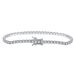 Modern Style Solid Color Sterling Silver Inlay Zircon Tennis Bracelet_ipsvogv.com