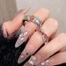 Red Zircon Open Ring, Cross Shaped, Light Luxury, High-end, Ins, Cool Style, Personality, Niche Design, Ring For Women_ipsvogv.com