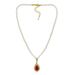 Copper Inlaid Zirconium Shijia Pearl Necklace, Women's Light Luxury Niche Design, High-end Water Droplet Red Green_ipsvogv.com
