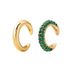 Unisex Hot Selling C Shaped Earrings Fashionable Colorful Zircon Alloy Ear Clips, Glossy Exaggerated Full Diamond Earrings For Women_ipsvogv.com