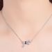 Silver Black And White Full Diamond Bow Necklace Female Element Crystal Clavicle Chain_ipsvogv.com