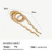 fashion temperament hairpin stainless steel plated gold non fading wave ring hair accessories_ipsvogv.com