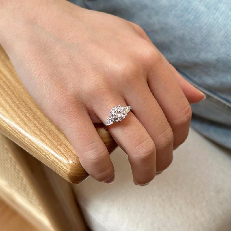 Round Diamond Super Sparkling Zircon With Niche Design, Exquisite Index Finger Ring, Versatile, Simple Luxury_ipsvogv.com