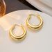 French style circular earrings with hollow crescent metal temperament that does not fade, large earrings, and high-end_ipsvogv.com