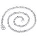 Sterling silver twisted silk square water chain S990 full silver necklace women's simple simple chain choker collarbone silver necklace_ipsvogv.com