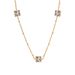 Emerald White Collar Chain Necklace with Colorless Inns Style, Small and Popular Design, Light Luxury Titanium Steel_ipsvogv.com