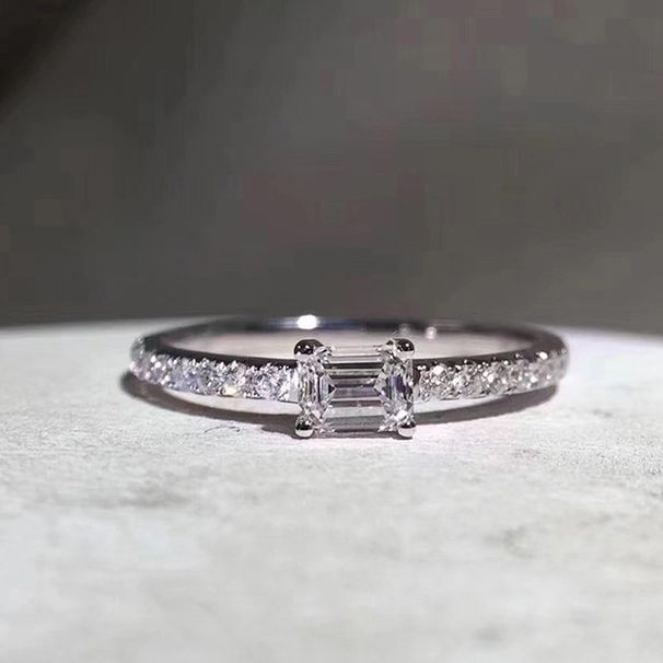 Cao Shi's Light Luxury Fashion Ins Full Diamond Sugar Sparkling Rectangle Zircon Geometric Design Sense Index Finger_ipsvogv.com