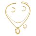 Niche rural version Korean style jewelry set, female personality, wheat ear necklace, ring jewelry, versatile earrings_ipsvogv.com