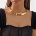 N11497 Exaggerated Metal Style Three Dimensional Buckle Necklace with Light Luxury and Unique Design Sense Hip Hop_ipsvogv.com