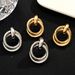 exaggerated geometric earrings for women ins style alloy winding twist earrings retro circle earrings_ipsvogv.com