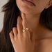 Jewelry Design Sense Hip Hop Metal Water Drop Hug Simple Ins Style Geometric Opening Ring_ipsvogv.com