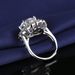 Live Set With Queen Five Carat Luxury Mosan Diamond Ring, Women's Style_ipsvogv.com