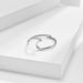 Wave opening adjustable women's elegant titanium steel rose gold plated tail ring_ipsvogv.com