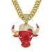 New product: Full Diamond Red Bull Head Pe, Powerful and Personalized Punk Men's Cuban Chain Necklace Decorative_ipsvogv.com