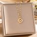 Korean Fashion Titanium Steel Necklace For Women, Full Of Diamonds, Agile Four Leaf Clover, Lucky Grass Pendant, Niche_ipsvogv.com