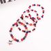 Five Pointed Star Handmade Patriotic Star Beaded Bracelet Set – Natural Stone American Flag Pendant Adjustable Independence Day Jewelry_ipsvogv.com