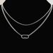 Women's Jewelry Jewelry Light Luxury Titanium Steel Clavicle Chain Female Geometric Oval Buckle Double Layer Necklace_ipsvogv.com