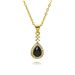 Luxury Gemstone Teardrop Shaped Inlaid Full Diamond Cross Border Simple Pendant Necklace Ruby Clavicle Chain Retro High End Feel_ipsvogv.com