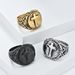 Retro stainless steel cross ring men's personality daily wear hand accessories_ipsvogv.com