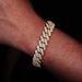14mm Copper Inlaid 2 Row Zircon Rhombus Cuban Chain Hip Hop Street Style Bracelet For Men_ipsvogv.com