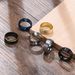 Men's Jewelry Tungsten Steel Ring Black Blue Steel Simple Ring Personality Accessories_ipsvogv.com
