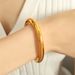 Women's Jewelry Fashion Titanium Steel C Shaped Round Bracelet Wide Version Smooth Bracelet_ipsvogv.com