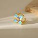 Women’s Jewelry Set Fashion Blue And Purple Oil Drop Flower Ring Personality Fashion All Match Gold Plated Stainless Steel Ring_ipsvogv.com