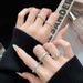 Fashionable Gulas Zircon Inlaid With Open, Plain Stacked, Niche Design, High-end Feel, Paired Ring, Light Luxury Ring_ipsvogv.com