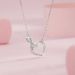 Ins style fashion infinite love necklace female girl heart hollow diamond Mobius ring love pendant clavicle chain_ipsvogv.com