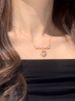 Same Pink Heart Pendant Necklace, Women's Super Sparkling Zircon Fugitive Princess, Light Luxury And High-end Collarbone_ipsvogv.com