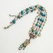 Fashion handmade ethnic style Bohemian style turquoise pearl water drop diamond hair accessories hair chain headdress head chain_ipsvogv.com