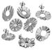 Stainless Steel Circular Perforated Flower Shaped DIY Earring Making Accessories, Earrings, Ear Pillar Accessories_ipsvogv.com