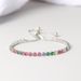 Unisex 3mm colorful round zircon single row full diamond adjustable crystal bracelet for women_ipsvogv.com