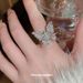 New Luxury Zircon Butterfly Opening Ring, European And American Light Luxury Trendy Index Finger Ring, Niche High-end Sense, Versatile Bracelet_ipsvogv.com