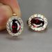 Cao Shi's Exquisite Multi-color Oval Ear Buckle With French Design, Court Style Earrings, Fashionable And Versatile_ipsvogv.com