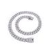 Unisex Jewelry Fashion New 14mm Diamond Full Drill Men And Women Alloy Necklace Hip Hop Style Rap Cuban Chain_ipsvogv.com