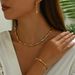 Minimally designed water droplet women's necklace jewelry set, versatile earrings, niche adjustable bracelet accessories_ipsvogv.com