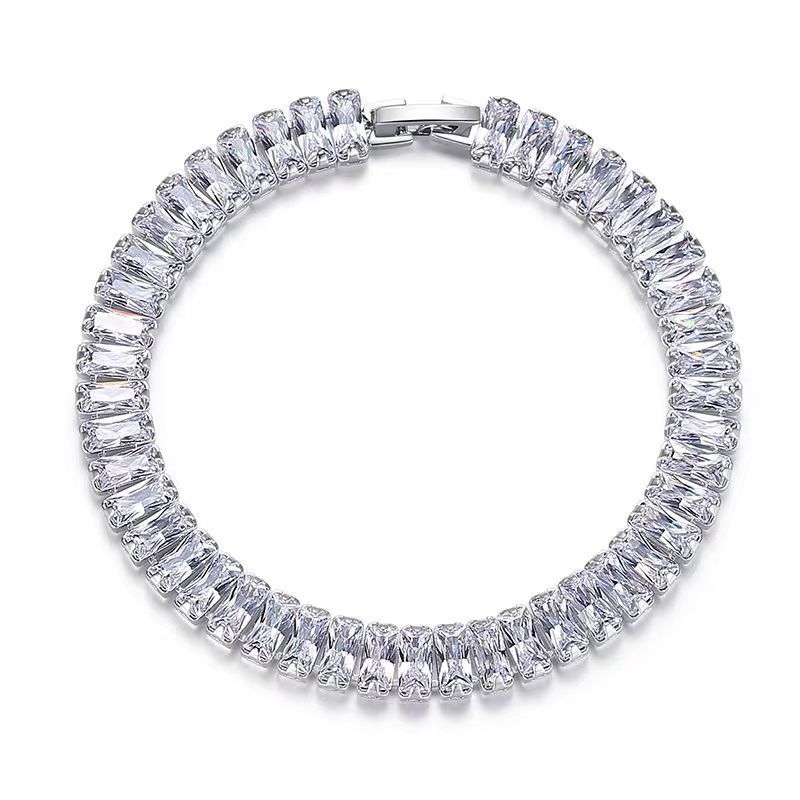 Titanstahl Zirkon Armband Edelstahl Tennisarmband Herren Damenschmuck_ipsvogv.com