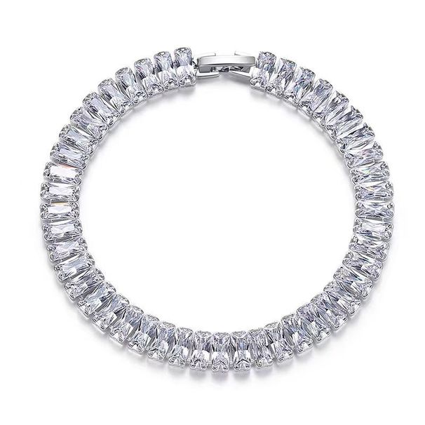 Titanstahl Zirkon Armband Edelstahl Tennisarmband Herren Damenschmuck_ipsvogv.com