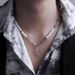 Pearl Star Cross Necklace Men, Trendy Hip-hop, High-end, Cool And Versatile, Niche Design, Collarbone Chain For Women_ipsvogv.com