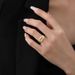 Unisex Jewelry Fashion series V gold semi diamond zircon ring_ipsvogv.com