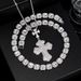 New Cross Rhinestone Pendant Fashion Trend Full Diamond Men's Hip Hop Necklace Set_ipsvogv.com