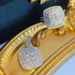 Cao Shi's Wedding Bridal Jewelry Sparkling Diamond Square Full Zircon Ring Necklace Set Of Two_ipsvogv.com